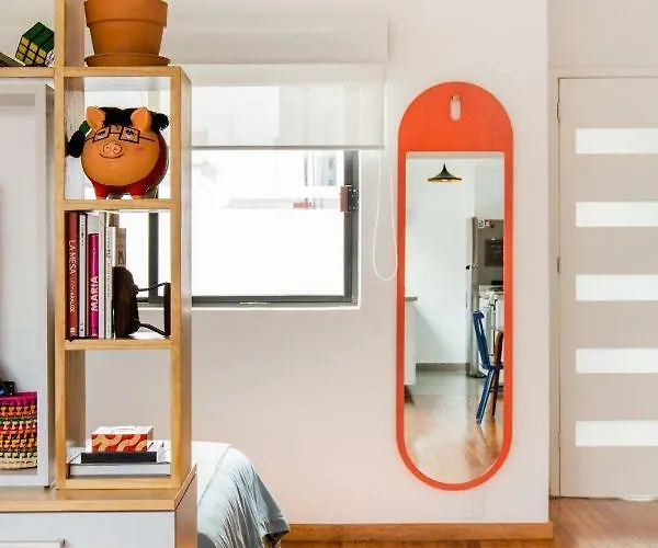 Juub Hip,colorful Studio With Patio In Roma Norte * Mexico City