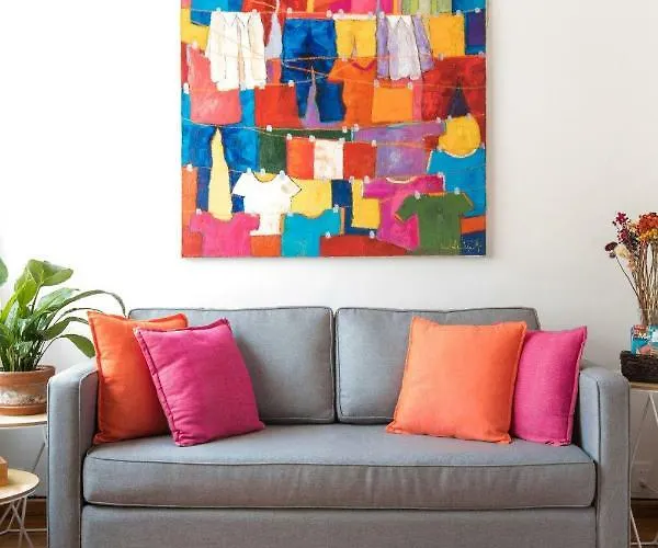 Apartment Juub Hip,colorful Studio With Patio In Roma Norte Mexico City
